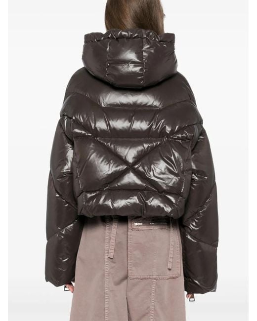 Khrisjoy Black Glänzende Khris Cropped-Jacke