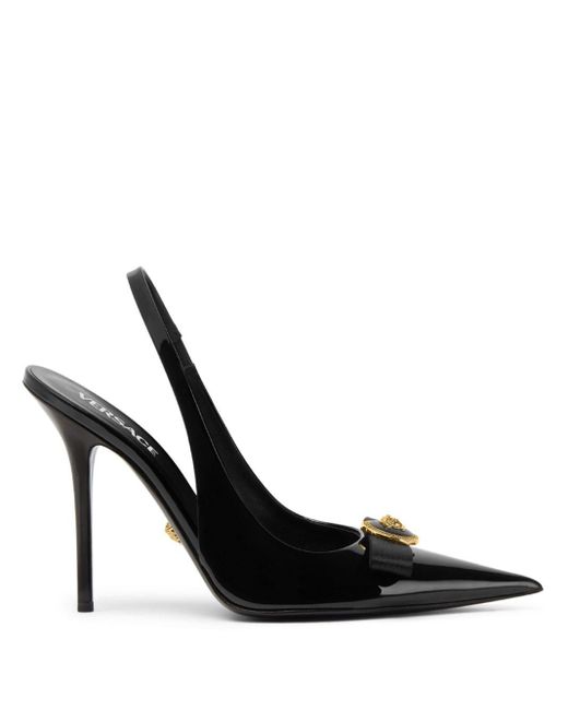 Versace Black Gianni 120mm Leather Pumps