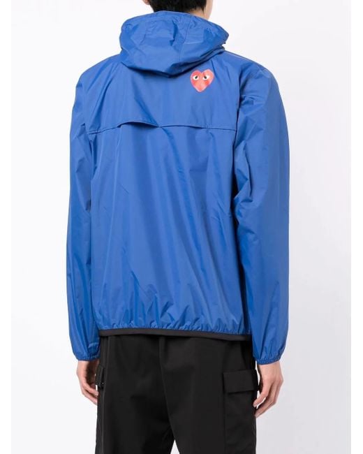 COMME DES GARÇONS PLAY Blue X K-Way Quarter-Zip Jacket