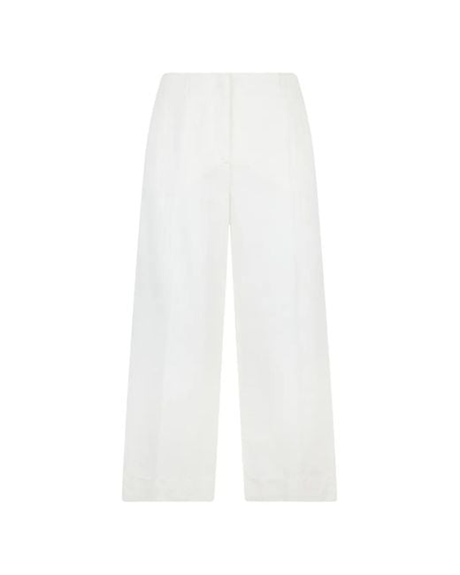 Slowear White Cotton Trousers