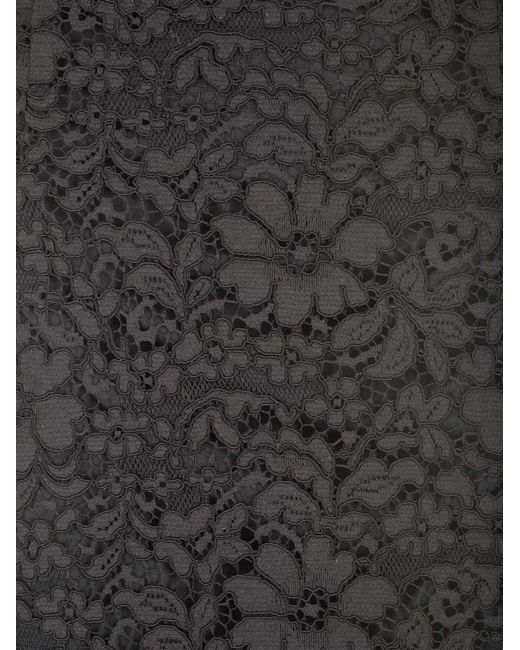 Al Duca D'aosta Gray Lace Midi Skirt