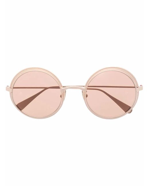 OMEGA EYEWEAR Pink Round-Frame Sunglasses