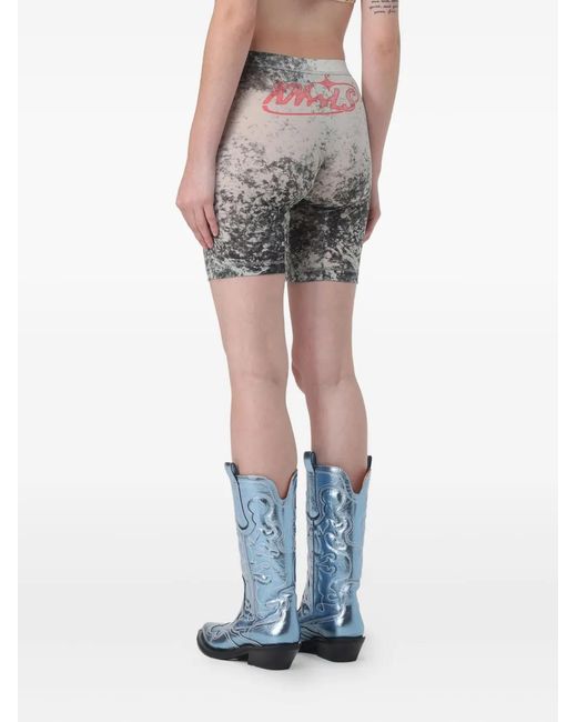 KNWLS Gray Print Shorts