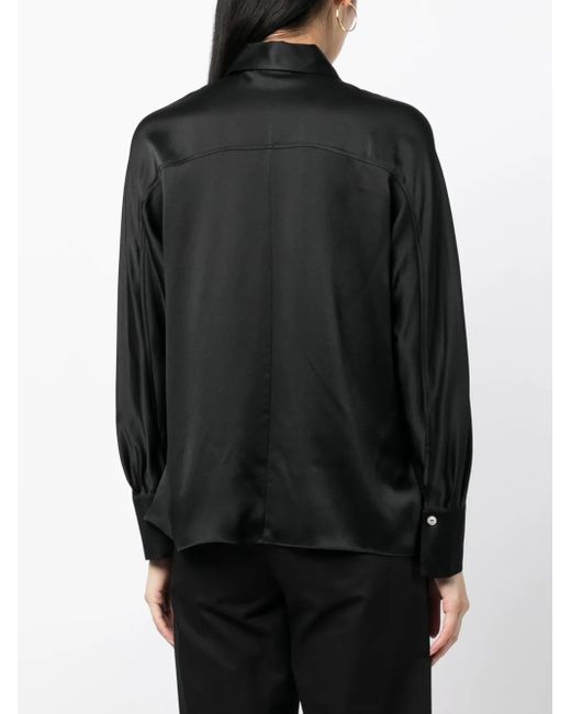 Blusa A Maniche Lunghe di Vince in Black