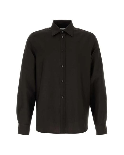 Jil Sander Black Long-Sleeve Button-Up Shirt for men