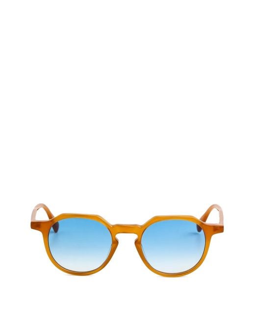 Gigi Studios Blue Nora Geometric Sunglasses