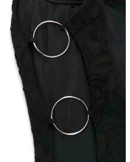 Amir Slama Black Jacquard One-Piece Swimsuit