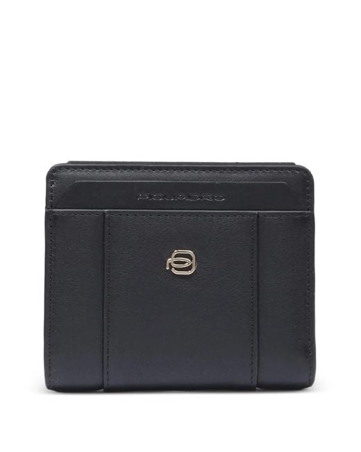 Piquadro Black Logo Bifold Wallet