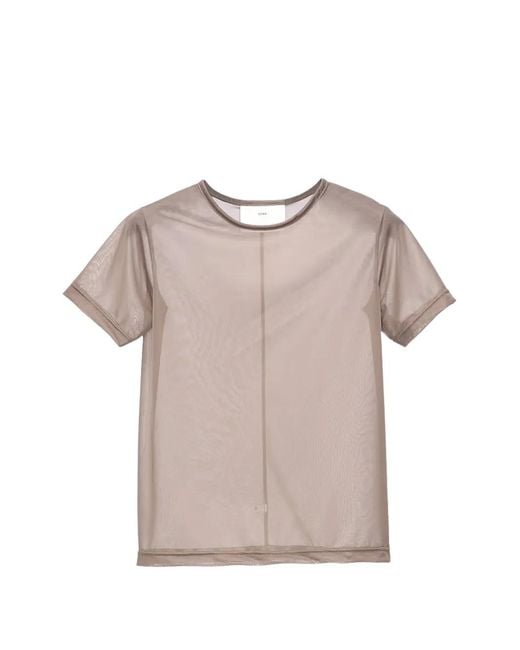 Song For The Mute Gray Seam-Detail T-Shirt
