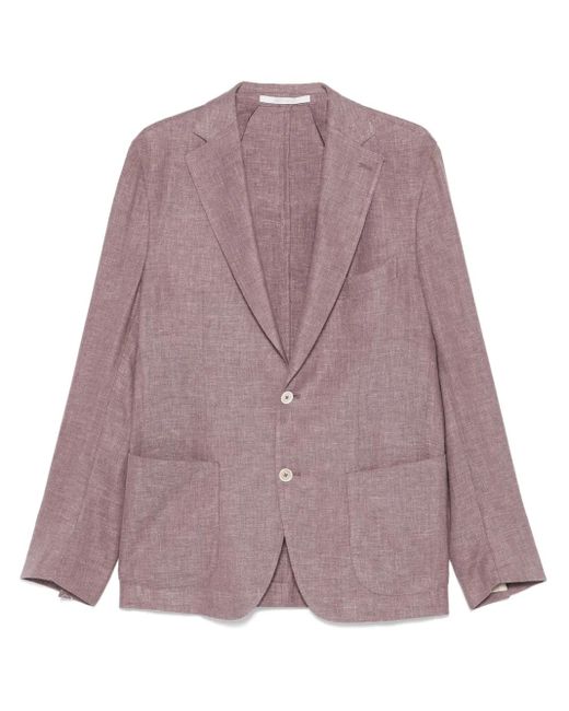 Eleventy Purple Single-Breasted Blazer for men