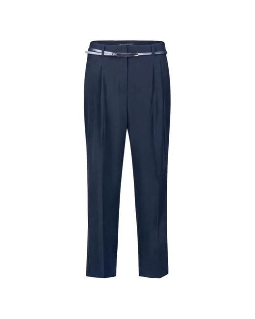 Betty Barclay Blue Belted Pleated Trousers