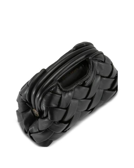 Officine Creative Black Helen Woven Tote Bag