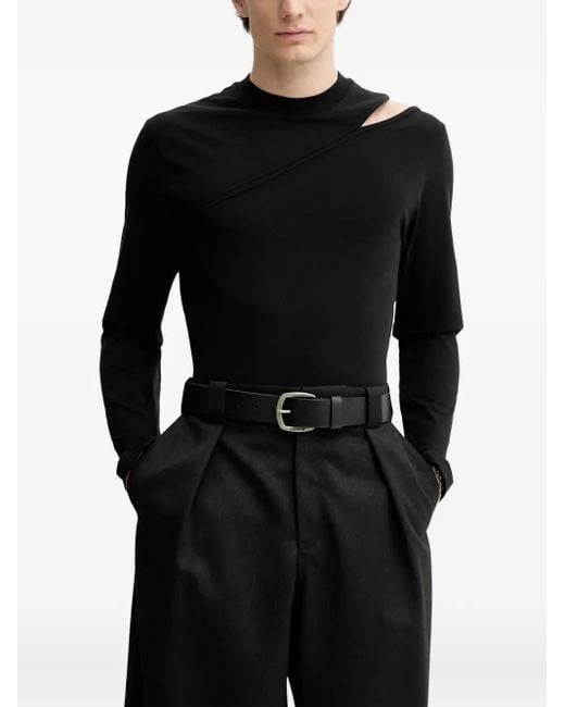 HELIOT EMIL T-Shirt Met Lange Mouwen in het Black voor heren