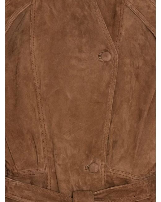 ROTATE BIRGER CHRISTENSEN Brown Suede Jacket
