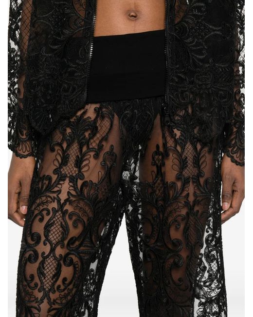Maurizio Braschi Black Lace Trousers