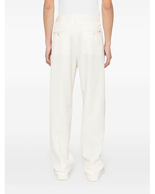 DSquared² White Straight-leg Trousers for men
