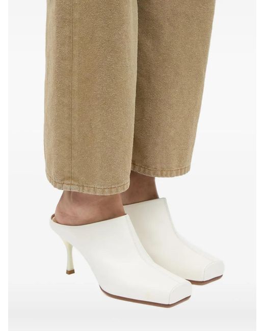 MM6 by Maison Margiela White Ballerina Mules