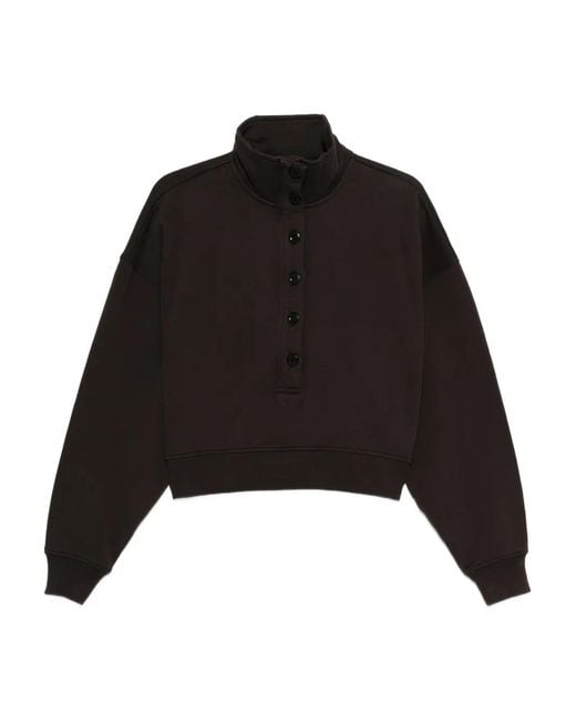 Citizens of Humanity Black Mirelle Funnel-Neck Sweatshirt
