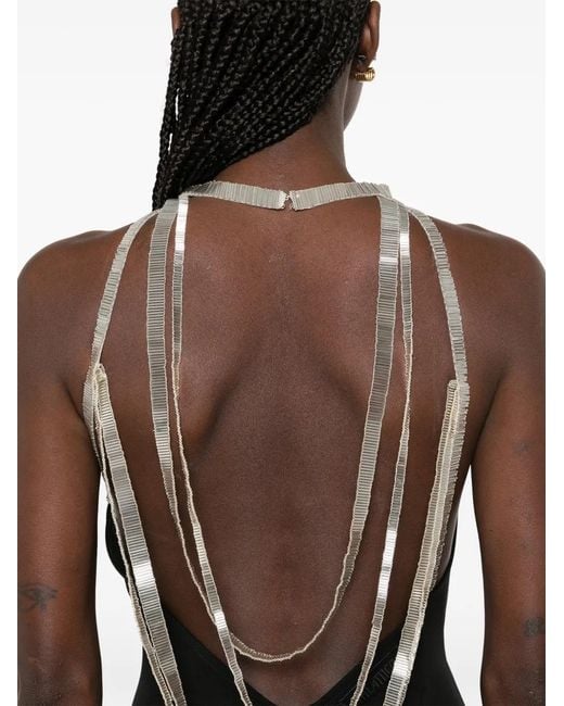 The Attico Black Halter-Neck Mini Dress