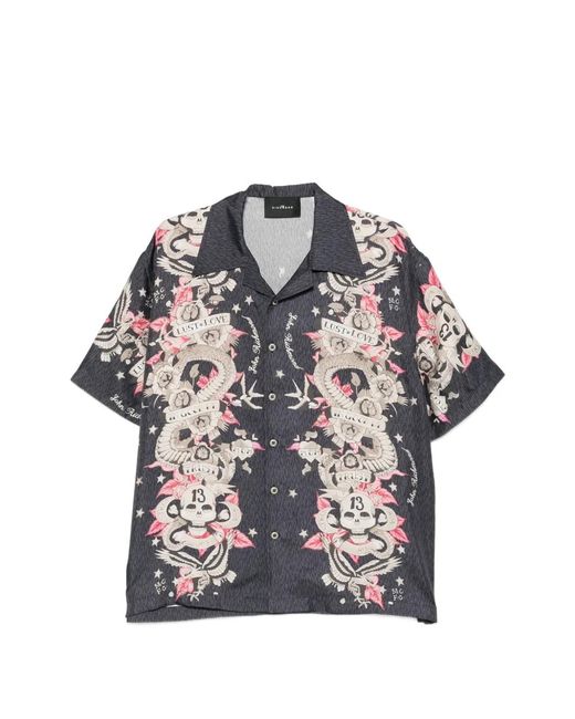 John Richmond Gray Short-Sleeve Shirt for men