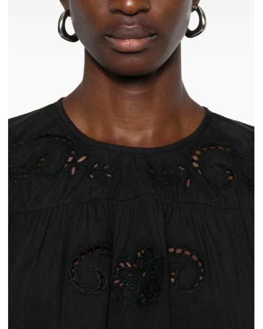 Forte_forte Black Cut-Out Blouse
