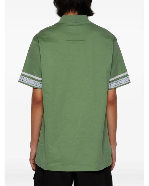 Givenchy Green Polo À Poignets Contrastants for men