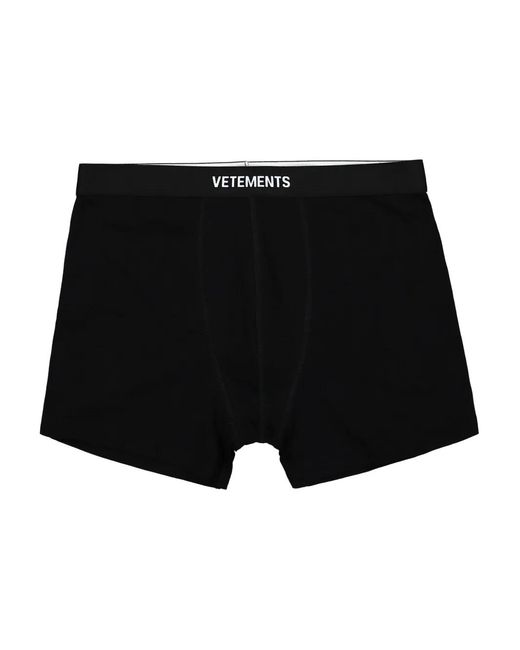 Vetements メンズ ブラック ロゴ ボクサーパンツ 【公式通販】