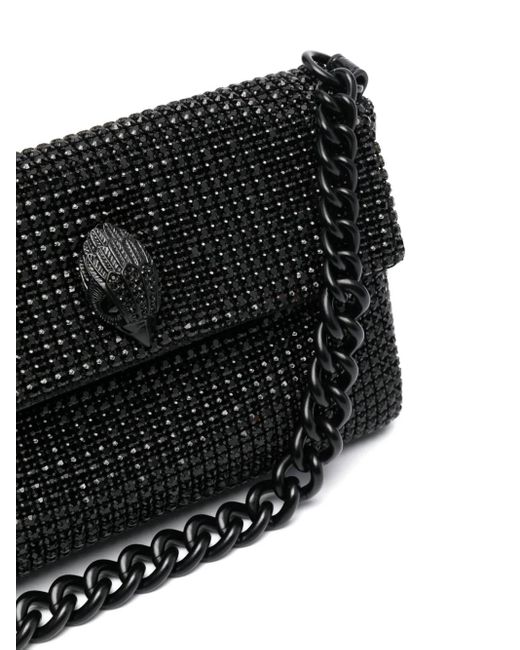 Kurt Geiger Black Small Eagle-Head Crystal Bag
