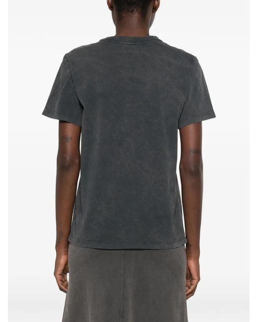 Isabel Marant Gray Graphic-Print T-Shirt