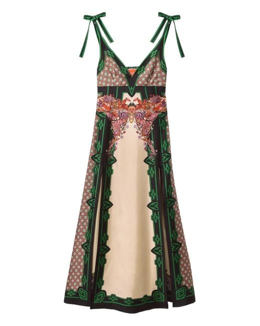 LaDoubleJ Multicolor La Favorita Printed Silk-Twill Halterneck Maxi Dress