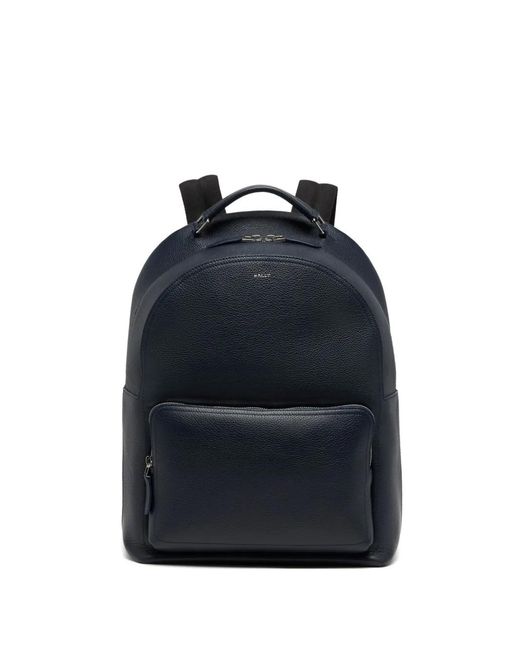 Bally Capitol Rucksack Aus Strukturiertem Leder in Blue für Herren