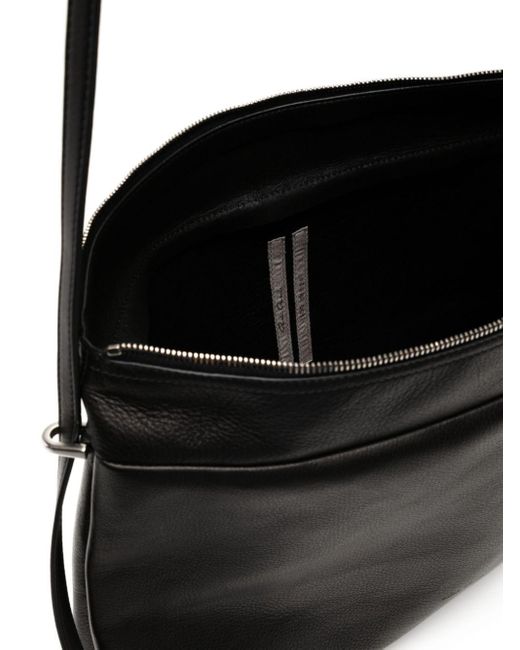 Rick Owens Black Large Adri Leather Crossbody Bag