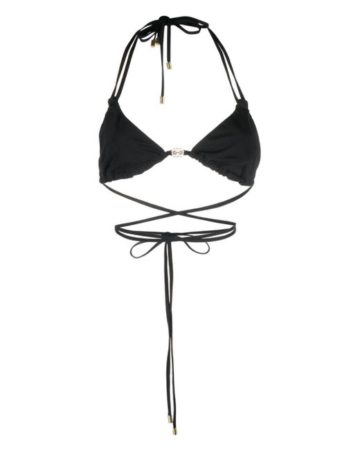 Loewe Black Anagram-detail Bikini Top