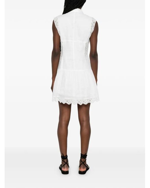 FRAME White Embroidered Mini Dress