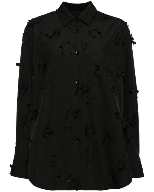 Camicia oversize con design cut-out di JNBY in Black