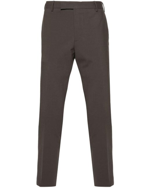 PT Torino Gray Dieci Slim-fit Trousers for men