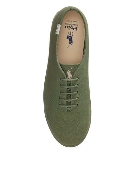 Polo Ralph Lauren Green Canvas Sneakers