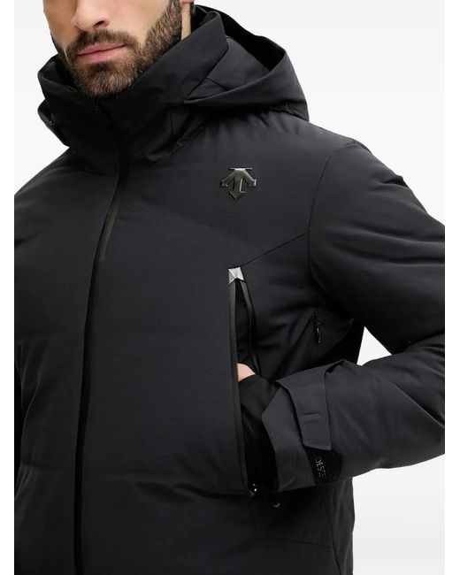 Giacca Da Sci Con Cappuccio E Zip di Descente in Black da Uomo