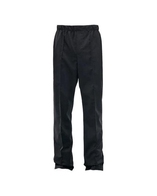 PROTOTYPES Black Pressed-Crease Trousers for men
