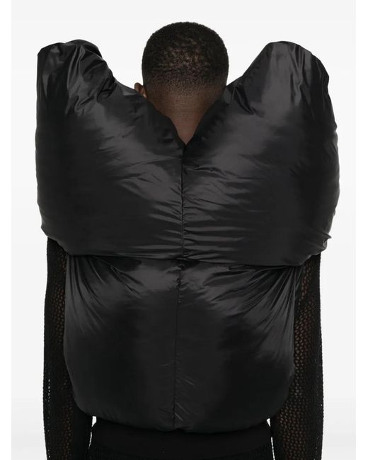 Chaleco Acolchado Con Capucha Rick Owens de hombre de color Black