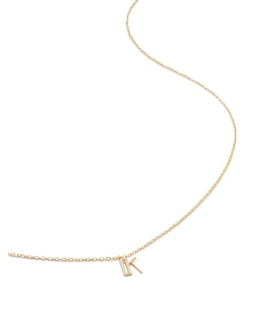 Monica Vinader Natural 14Kt Small Initial K Necklace