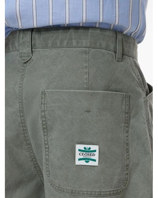 Closed Green Logo-Patch Chino Shorts for men
