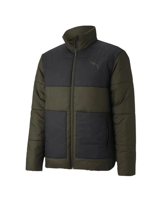 PUMA Black Colourblock Padded Jacket for men