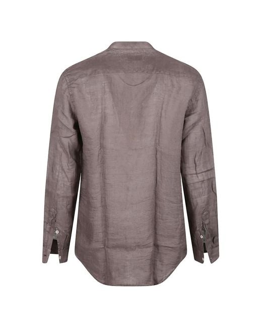 Altea Brown Collarless Button Shirt for men