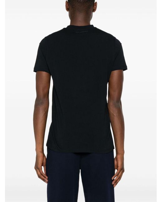 Camiseta con franja del logo Karl Lagerfeld de hombre de color Black