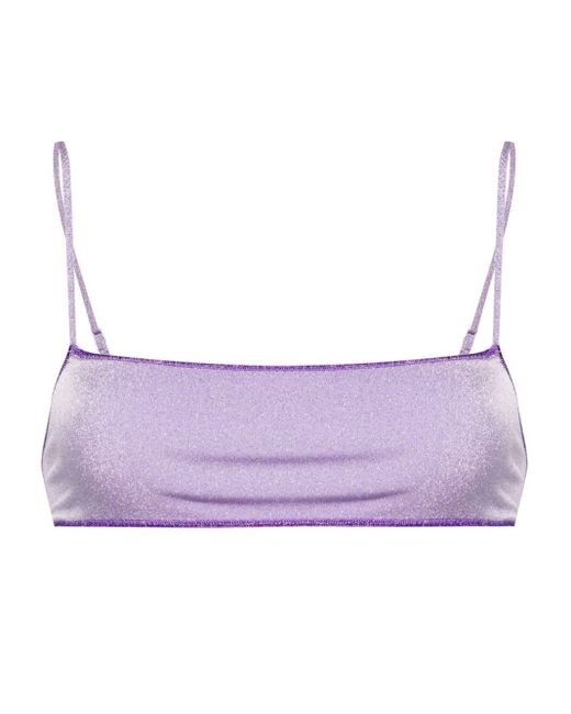 Mc2 Saint Barth Purple Sadie Lurex Bikini Top