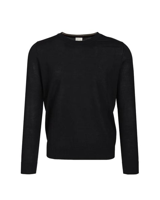 Paul Smith Black Wool Crewneck Sweater for men