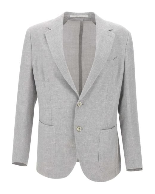 Blazer Monopetto di Eleventy in Gray da Uomo