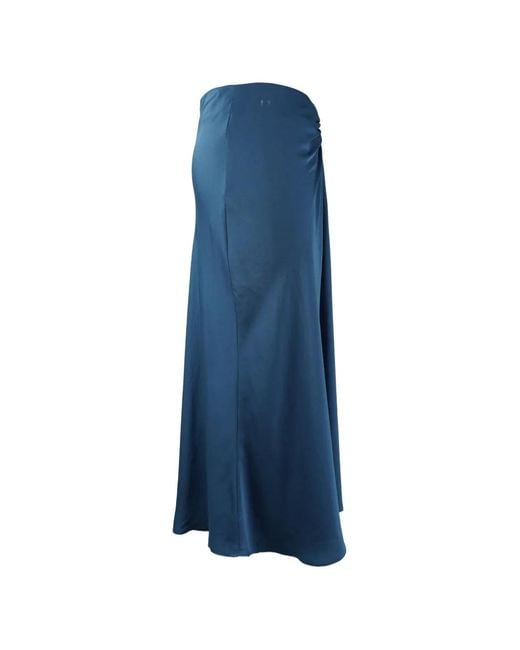Ba&sh Blue Jupe Mi-Longue En Laine