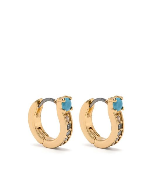 Kate Spade Metallic Precious Delights Crystal-embellished Hoop Earrings